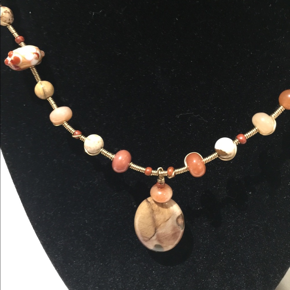 Necklace  and bracelet set with real gem stones